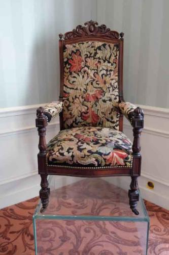 Chopin’s armchair, from his last apartment at 12 Place Vendôme, Paris, made ca. 1845