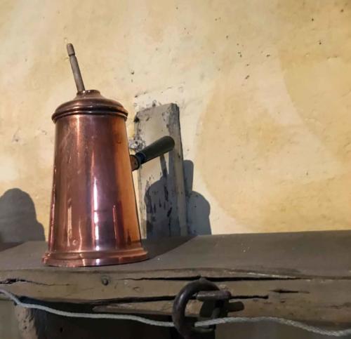 The cooker used to make Chopin’s favorite hot chocolate in the kitchen at Nohant