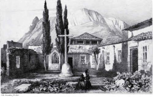 J. B., Laurens, George Sand in the cemetery at Valldemossa
